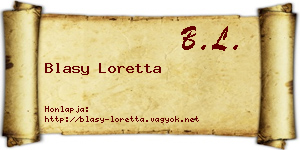 Blasy Loretta névjegykártya